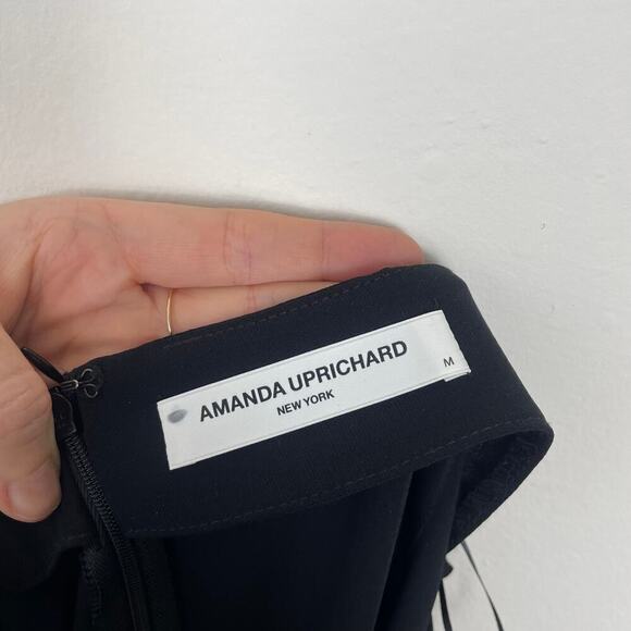 Amanda Uprichard Revolve black high waist trousers with slit size Medium - Picture 5 of 7